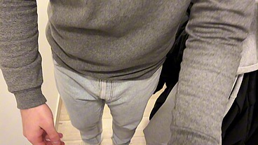 Handsome Twink Sucks my Big Uncut Cock while my Girlfriend is at Work