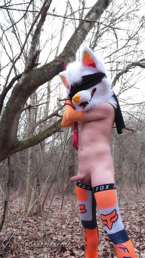 Bondaged Young Twink Piss in Forest