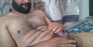 Hot Cummm Load on My Hairy Belly While Moaning
