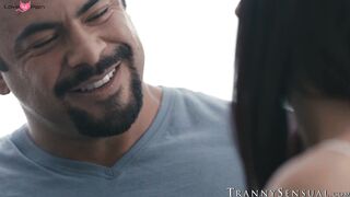 Sexy TS Khloe Kay rides her stepdad Draven Navarro after a bad date