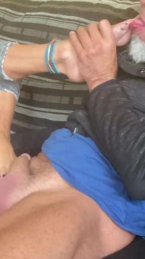 Footjob - Little Spanish Blonde and Her Wonderful Feet