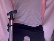 Belly inflation with tights