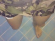 Twink feet in a pool - underwater view