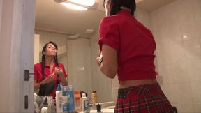 Anal fuck for the horny brunette MILF