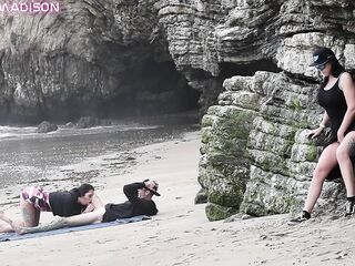 Playing with myself watching HAWT pair BANG on the Beach