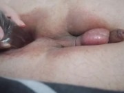 Transparent dildo ass fuck