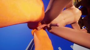 Futanari crushes his sex slave in the concrete jungle bdsm bondage
