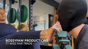 BossyPaw Productions- PT takes SWEATY FEET as a form of payment for class