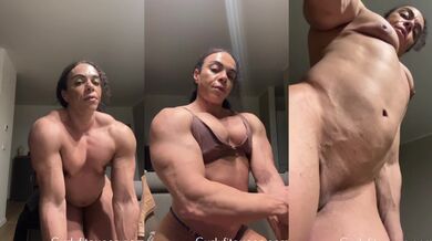ebony mom demands submission beneath thick muscles