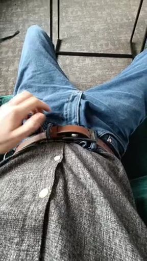 Big-dick solo guy shows off his massive cock at home