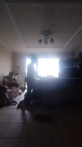 Old Latina maid gets her big ass massaged and fucked in living room