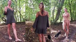 coucou, tu aimes mes videos exib ?aujourd hui je te propose une exib en foret ...