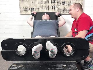 TICKLISH HOTTIES - TKLNurse Blindfolded and Tag Team Tickled by Magic Tickler Until That babe Gigglegasms