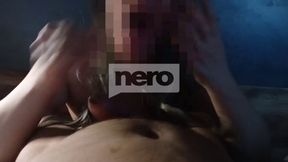 Slut Wife hard Blowjob with cum on face