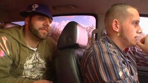 Hot blonde hitchhiker gets a ride and a good fuck