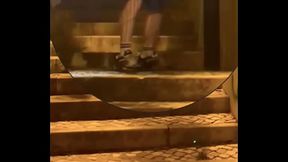 Guy caught peeing in the street