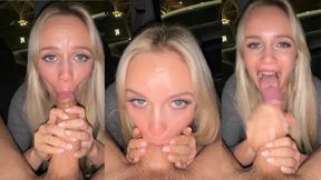 baebaezoe gives a blowjob in the car porn video