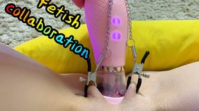 BDSM: Mia's Mimi fetish collaboration | Pussy clamps and vacuum toy(480p)