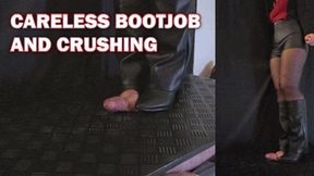 Careless Relaxing Bootjob and Crushing in Fold Over Boots (45 Deg Double Version) - TamyStarly - Cock Balls Crush Trample, Shoejob, Bootjob, CBT, Ballbusting, Trampling, Stomping