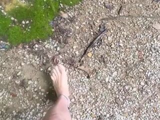 The BEST part of any hike is walking barefoot on moss