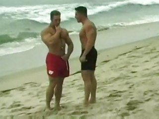 Beach guys have anal relax