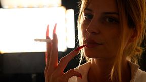 Eve’s Long Nails and Smoking Moments - in slow motion