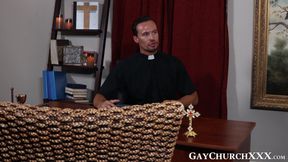 Archie Paige cock worships Father Matheuz Henk to keep his secret