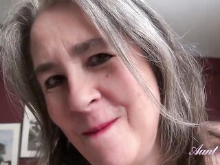 Aunt Judy's - Your Older Step-Auntie Grace gives you a Nice Morning Oral pleasure Job (POV)