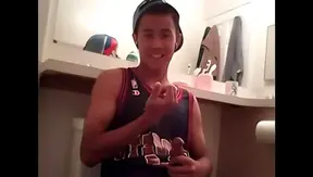 Hot Asian Guy Jacking Off In steamy Solo Session