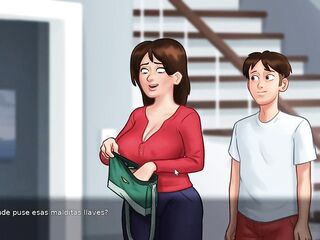 My stepmom kisses me in the fitting room and gets sexy - summertime saga