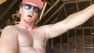 Red-Hot ginger construction employee get off while you witness him work his woood