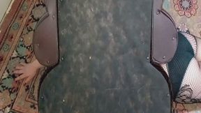 Girl stuck under a chair WMV