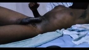 Horny Black Male Huge Cumshot While Watching Porn