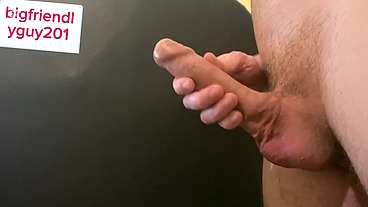 Horny Guy Milking his Uncut Cock while Moaning until Big Cumshot and Intense Orgasm Gay Hardcore