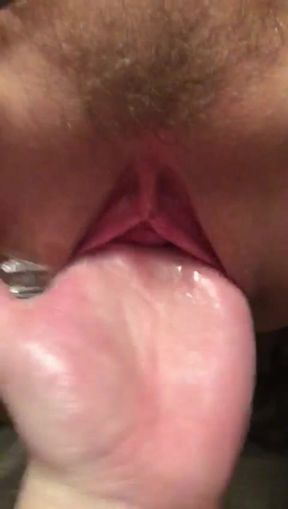Crazywifeslut Cunt Used by Huge Dildo and Plug