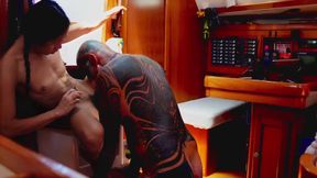 Trans Babe Gets Fucked Raw by Tattooed Big Dick Behind The Scene