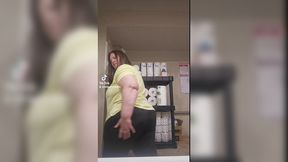 Stephanie Brozowski aka ladyjane73 touches her clit at the office