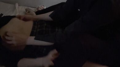 Sakuno sucks her lover finger moaning like a desperate hentai doll