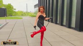 SEDUCTION IN RED AROLLO BOOTS