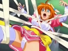Busty blonde anime teen