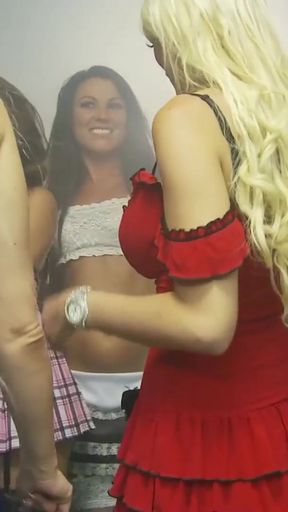 Key moment from "Enchanting seduction where all the sexy ladies fuck each other in lesbian group sex session"