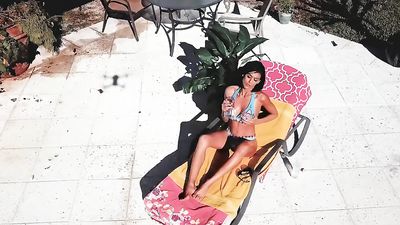 Spying on the MILF neighbor with a drone leads to sex