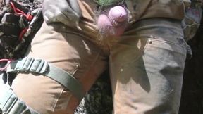 Hairy Bear Cock and Balls Pee Show
