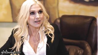 GIRLSWAY Slacker Evelyn Claire Proves Her Boss Christie Stevens She's Worth It