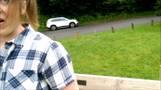 RISKY Roadside Public Fuck &amp; Cum Gargle