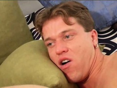 Trashy gay Dennis gets ass fucked from behind by horny Dave