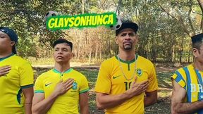 depois do jogo do brasil fomos trepar no meio da mata trepar