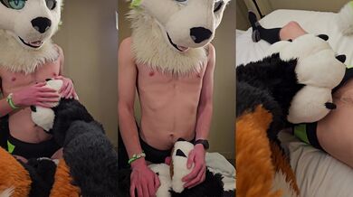Furry pawjob has the purrfect cum hungry paws worshipped by a dominant hunk