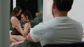 Lesbian teenager licking mommies wet slit