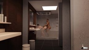 CEO and his curvy PAWG employee get it on in animated 3D